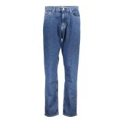 Calvin Klein Autentiska Slim Straight Denim Jeans Blå Blue, Dam