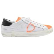 Philippe Model Neon Broderad Låg Topp Sneakers White, Herr