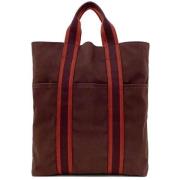 Hermès Vintage Pre-owned Bomull totevskor Brown, Dam