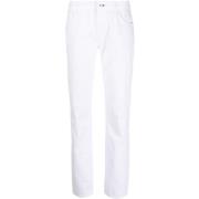 Rag & Bone Blå Straight Jeans Piper Low-Rise White, Dam