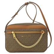 Michael Kors Pre-owned Pre-owned Canvas axelremsvskor Brown, Dam