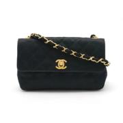 Chanel Vintage Pre-owned Satin chanel-vskor Black, Dam