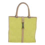 Gucci Vintage Pre-owned Canvas handvskor Green, Dam