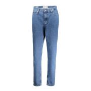 Calvin Klein Denim Mom Jeans Blå Logo Blue, Dam