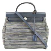 Hermès Vintage Pre-owned Canvas handvskor Blue, Dam