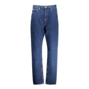 Calvin Klein Autentiska Slim Straight Denim Jeans Blå Blue, Dam