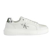 Calvin Klein Stiliga Vita Sneakers för Kvinnor White, Dam