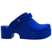 Xocoi Flocked Träskor Royal Blue Sandaler Blue, Dam