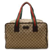 Gucci Vintage Pre-owned Canvas gucci-vskor Beige, Dam