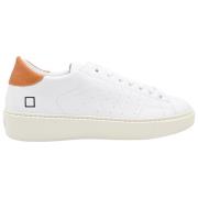 D.a.t.e. Vit-Orange Sneakers - Levante Kalv White, Herr