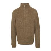 American Vintage Crashway Stickad Tröja med Turtleneck Brown, Herr