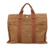 Hermès Vintage Pre-owned Canvas handvskor Brown, Dam