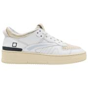 D.a.t.e. Blank Vit Beige Sneakers White, Dam