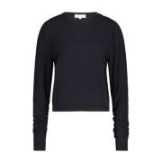 Fabienne Chapot Hjärtknapp Ballongärm Pullover Black, Dam