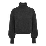 American Dreams Alpaca Rollneck Sweater Svart Black, Dam