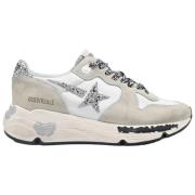 Golden Goose Vit Grå Silver Glitter Stjärna Sneakers Multicolor, Dam