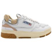 Autry Sneakers Vit Silver Låg Topp Kvinnor White, Dam