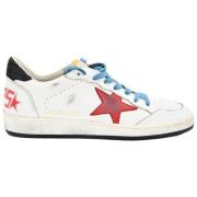 Golden Goose Vit Röd Rockorm Ballstar Sneakers White, Herr