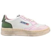 Autry Vintage Låga Sneakers Vit/Lila/Cypern Multicolor, Dam