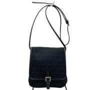 Fendi Vintage Pre-owned Canvas axelremsvskor Black, Dam