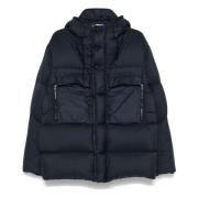 Ten C Eagle Down Anorak Puffer Jacket Blue, Herr