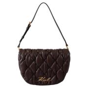 Karl Lagerfeld K/Signature Quilt Flap Axelväska Brown, Dam