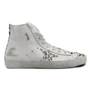 Golden Goose Vit Grå Leo Pyton Sneakers White, Dam