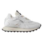 RUN OF Lyxiga Vita Läder Vintage Sneakers White, Dam