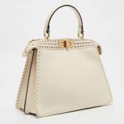 Fendi Vintage Pre-owned Laeder handvskor White, Dam