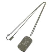 Louis Vuitton Vintage Pre-owned Metall halsband Gray, Herr