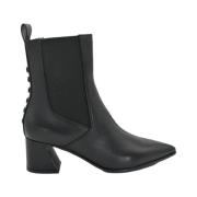 Apepazza Svarta Läder Ankelboots Black, Dam