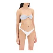 Magda Butrym Twisted Bandeau Bikini Top Gray, Dam