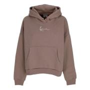 Karl Kani Essential Signature Hoodie med Framficka Brown, Dam