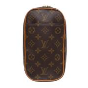 Louis Vuitton Vintage Pre-owned Canvas axelremsvskor Brown, Dam