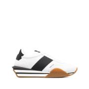 Tom Ford Vita Läderpanel Sneakers White, Herr