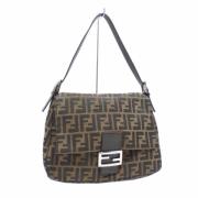 Fendi Vintage Pre-owned Canvas axelremsvskor Brown, Dam