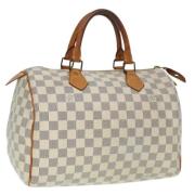 Louis Vuitton Vintage Pre-owned Canvas handvskor White, Dam