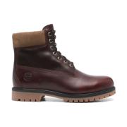 Timberland Bordeaux Röda Läder Vattentäta Stövlar Red, Herr