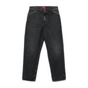 Washington DEE CEE Svarta Denim Jeans Knappgylf Black, Dam