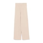 MC2 Saint Barth Beige Stickade Byxor med Broderad Logotyp Beige, Dam