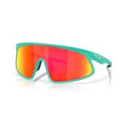 Oakley Sportiga Solglasögon Svart Green, Unisex