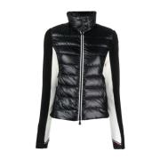 Moncler Svart Zip-Up Cardigan Black, Dam