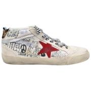 Golden Goose Klassiska vita röda beige sneakers Multicolor, Dam