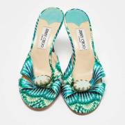 Jimmy Choo Pre-owned Pre-owned Satin sandaler Blue, Dam