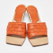 Bottega Veneta Vintage Pre-owned Laeder sandaler Orange, Dam