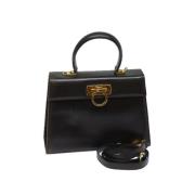 Salvatore Ferragamo Pre-owned Pre-owned Laeder handvskor Black, Dam