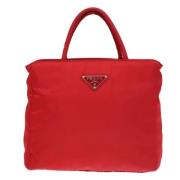 Prada Vintage Pre-owned Tyg prada-vskor Red, Dam