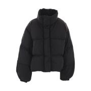 Acne Studios Oversized Nylonrock med Logopatch Black, Dam