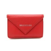 Balenciaga Vintage Pre-owned Laeder plnbcker Red, Dam