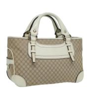 Celine Vintage Pre-owned Canvas handvskor Beige, Dam